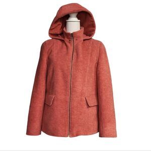 L.L. Bean Women's Wool Blend Coat with Hood Size L